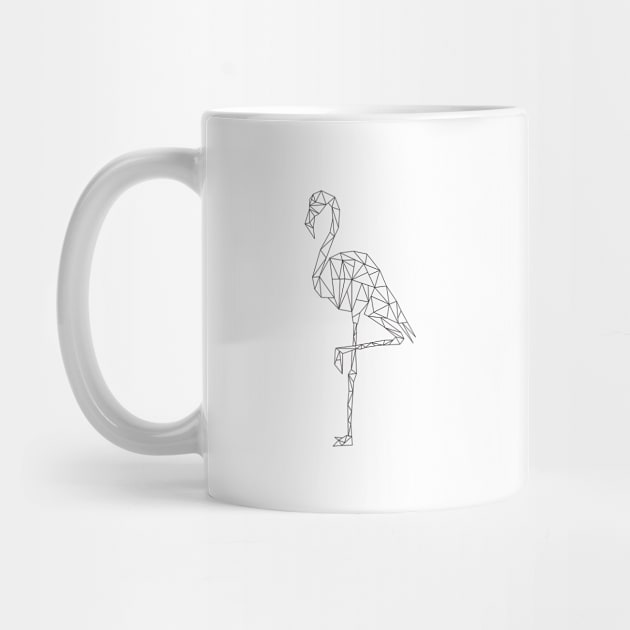 Geometric Line Art Flamingo by partimesloth